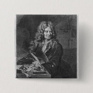 Portrait of Nicolas Boileau 15 Cm Square Badge