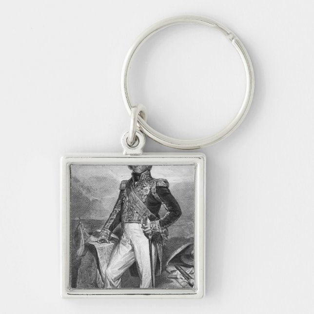 Portrait of Nicolas Jean-de-Dieu Key Ring (Front)