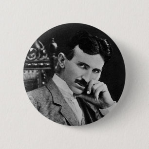 Portrait of Nikola Tesla 6 Cm Round Badge
