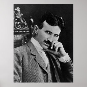 Portrait of Nikola Tesla Poster