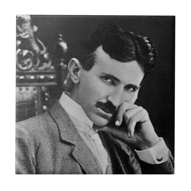 Portrait of Nikola Tesla Tile (Front)