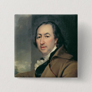 Portrait of Nikolai Ivanovich Novikov 15 Cm Square Badge