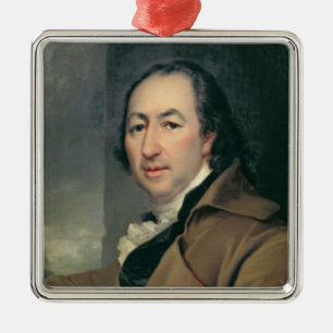 Portrait of Nikolai Ivanovich Novikov Metal Tree Decoration