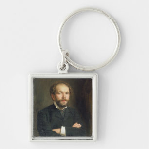 Portrait of Nikolai Karlovich Medtner 1906 Key Ring