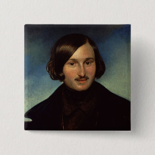 Portrait of Nikolay Gogol, 1841 15 Cm Square Badge