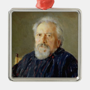 Portrait of Nikolay Leskov Metal Tree Decoration