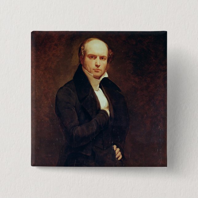 Portrait of Odilon Barrot 15 Cm Square Badge (Front)