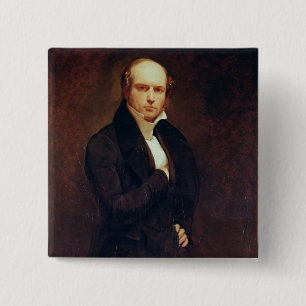 Portrait of Odilon Barrot 15 Cm Square Badge