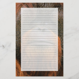 Portrait of Orang-utang Male, Georgia, USA Stationery