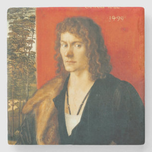 Portrait of Oswolt Krel by Albrecht Durer Stone Coaster