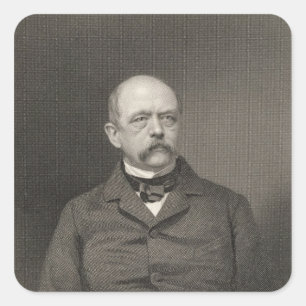 Portrait of Otto von Bismarck Square Sticker