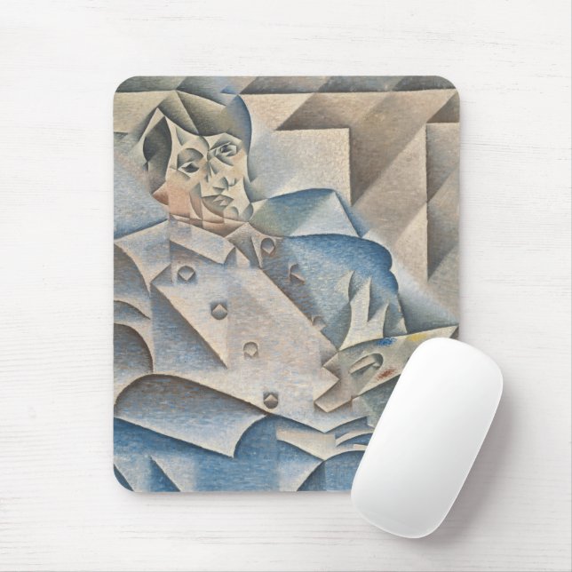Portrait of Pablo Picasso by Juan Gris Mouse Pad (With Mouse)