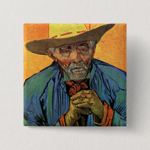 Portrait of Patience Escalier by Vincent van Gogh 15 Cm Square Badge