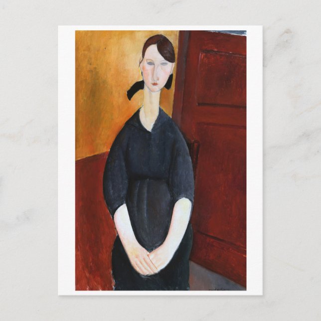 Portrait of Paulette Jourdain, Modigliani Postcard (Front)