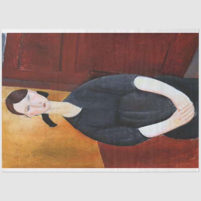 Portrait of Paulette Jourdain, Modigliani Tissue Paper (Front)