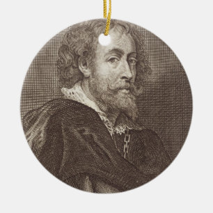 Portrait of Peter Paul Rubens (1577-1640) plate 30 Ceramic Ornament
