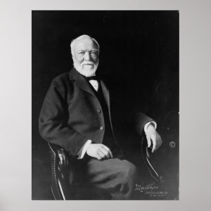 Portrait of Philanthropist Andrew Carnegie Poster