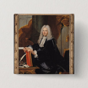 Portrait of Philibert Orry 15 Cm Square Badge