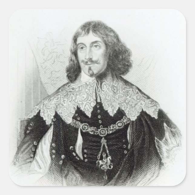 Portrait of Philip Herbert Square Sticker (Front)