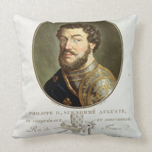 Portrait of Philip II, Called Augustus, King of Fr Cushion