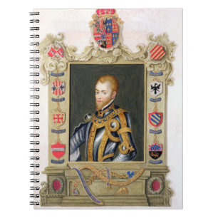 Portrait of Philip II King of Spain (1527-98) from Notebook