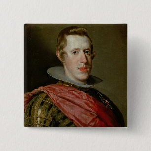 Portrait of Philip IV in Armour, 1628 15 Cm Square Badge