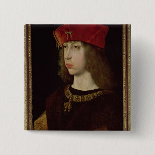 Portrait of Philip the Handsome 15 Cm Square Badge
