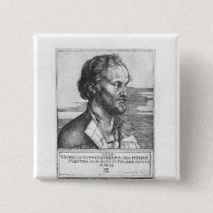 Portrait of Philipp Melanchthon, 1526 15 Cm Square Badge