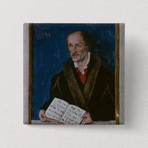 Portrait of Philipp Melanchthon 15 Cm Square Badge