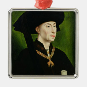 Portrait of Philippe le Bon Duc de Bourgogne Metal Tree Decoration