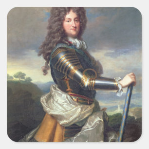 Portrait of Philippe of Orleans (1674-1723) (oil o Square Sticker