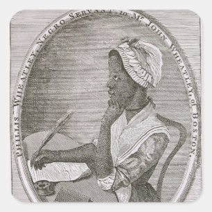 Portrait of Phillis Wheatley Square Sticker