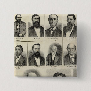 Portrait of Physicians Waste and Gaskill 15 Cm Square Badge
