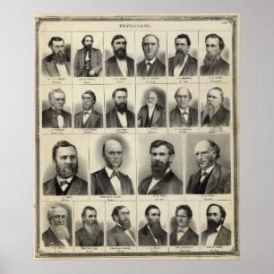 Portrait of Physicians Waste and Gaskill Poster