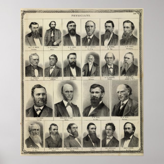 Portrait of Physicians Waste and Gaskill Poster (Front)