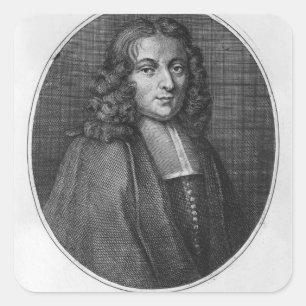 Portrait of Pierre Bayle Square Sticker