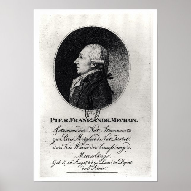 Portrait of Pierre Mechain Poster (Front)