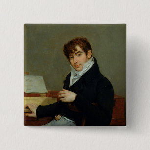 Portrait of Pierre Zimmermann 1808 15 Cm Square Badge