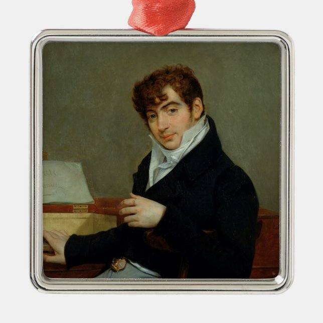 Portrait of Pierre Zimmermann  1808 Metal Tree Decoration (Front)