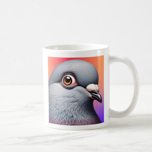 Portrait of pigeon. coffee mug (Right)