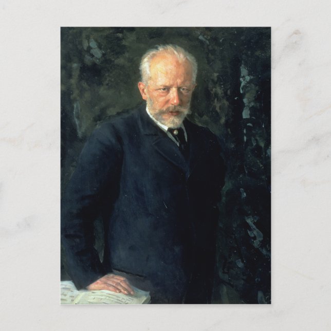 Portrait of Piotr Ilyich Tchaikovsky Postcard (Front)