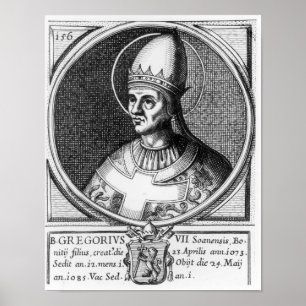 Portrait of Pope Gregory VII Poster