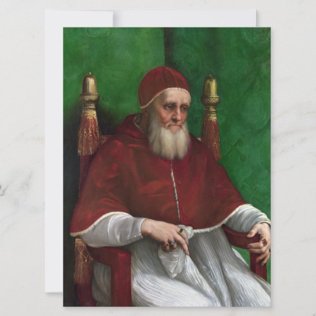 Portrait of Pope Julius II (by Raphael) Card (Front)