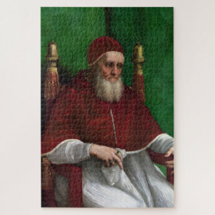 Portrait of Pope Julius II (by Raphael) Jigsaw Puzzle