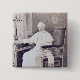 Portrait of Pope Leo XIII 15 Cm Square Badge