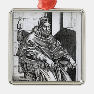 Portrait of Pope Sixtus V Metal Ornament
