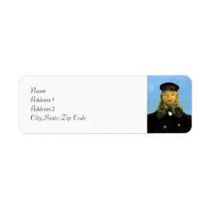 Portrait of Postman Roulin by Van Gogh Return Address Label