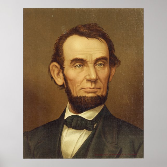 Portrait of President Abraham Lincoln Poster (Front)