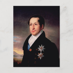Portrait of Prince Sergej Golitsyn , post 1828 Postcard