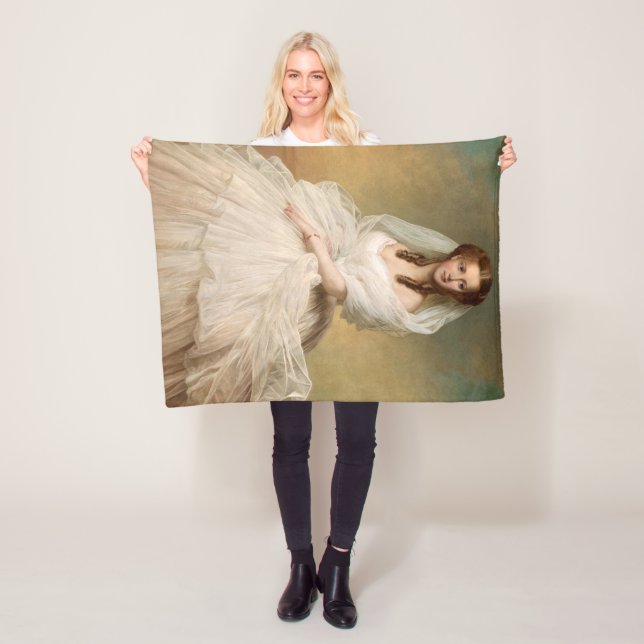 Portrait Of Princess Alexandra Fleece Blanket (In Situ)
